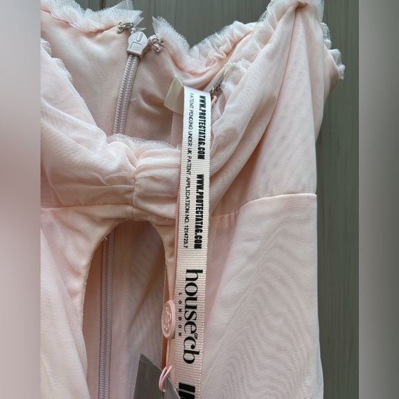 House of CB 'Gabriella' Soft Peach Ruffled Front Gown New with Tag! - Picture 9 of 13